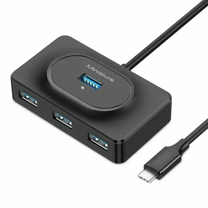 Расширитель TypeC на USB3.0* 4порт `Mindpure` US021, LX10610, 1м, 