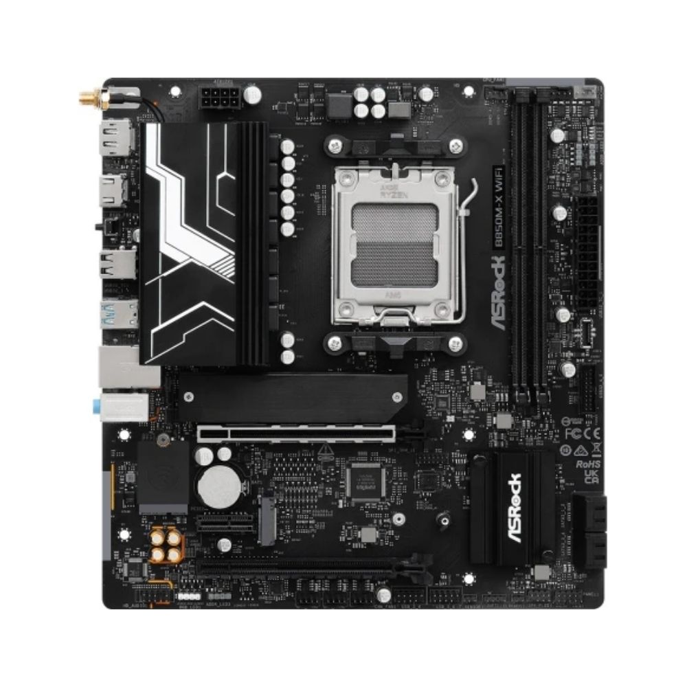 Мат.плата AMD ASRock B850M-X R2.0 AM5 2xDDR5 4xSATA 2xM.2 Type-C HDMI DP mATX