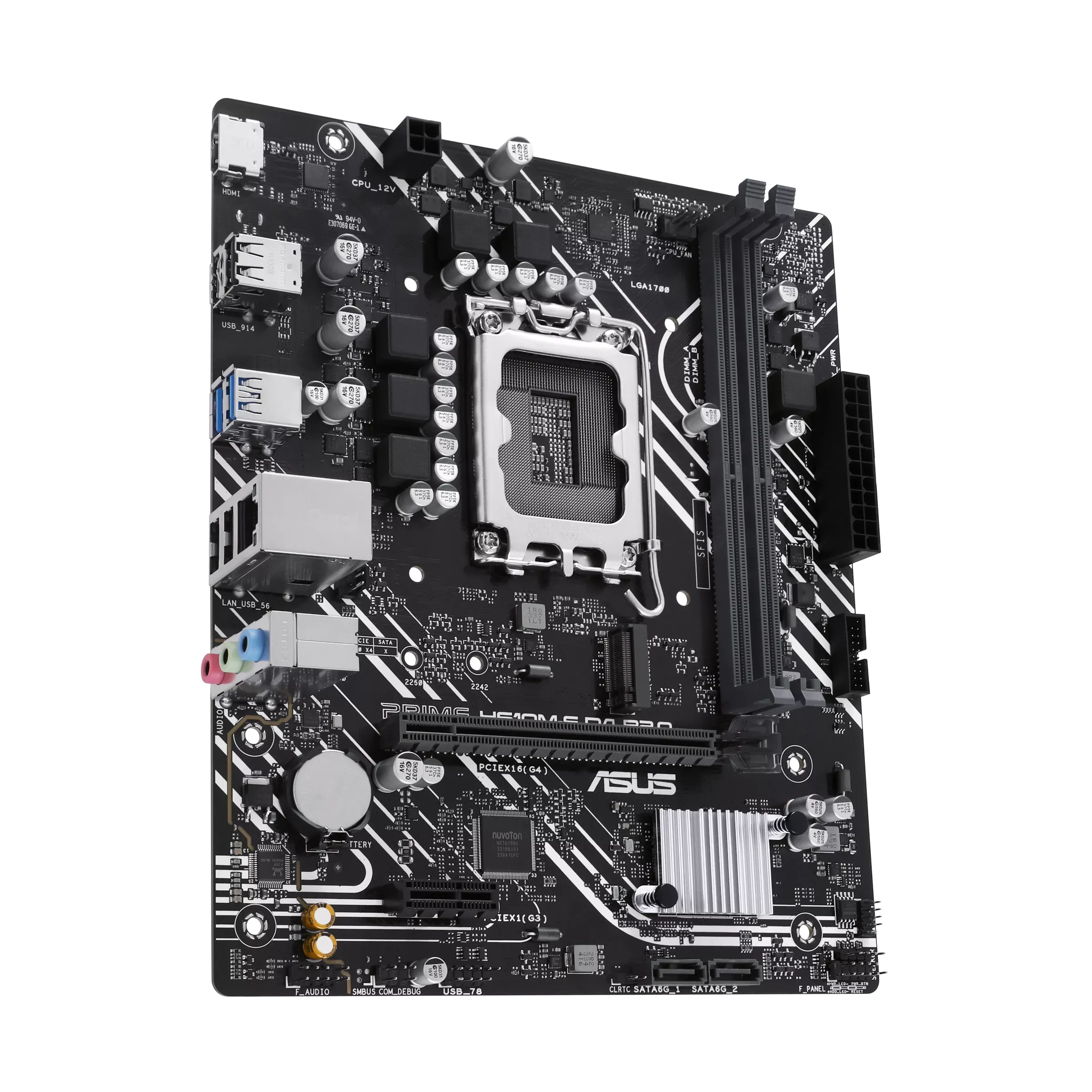 Мат.плата ASUS PRIME H610M-F D4 R2.0, LGA1700 2xDDR4 2xSATA3 1xM.2 1xHDMI mATX