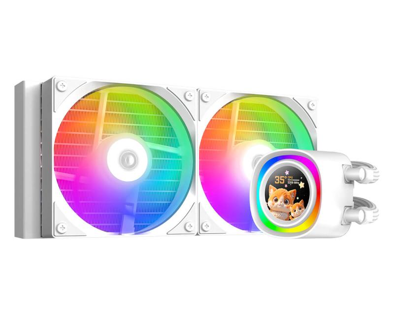 Водяное охлаждение для процессора ID-COOLING FX240 LCD WHITE