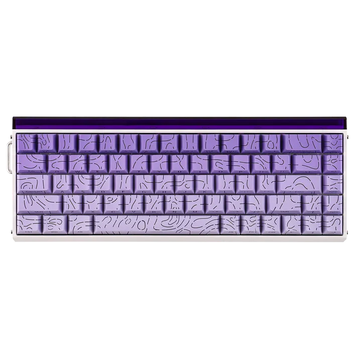 Клавиатура AULA HERO68HE, Magnetic, Black King switch, 68 keys EN, wired, White+Purple and White gradient/ HERO68HE WPWG
