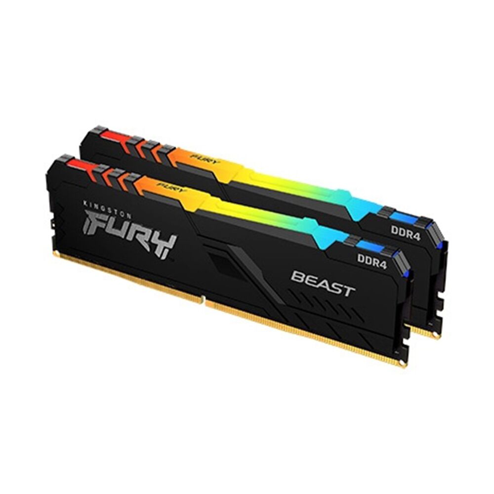 DDR4 Kingston 16 Gb KIT FURY Beast RGB KF436C17BBAK2/16 (Kit 2x8GB), <PC4-28800/3600MHz>, Чёрный