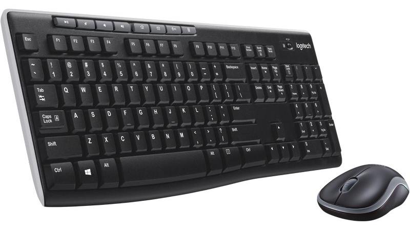 Клавиатура и мышь, USB, Logitech MK270, Черный ,KeyBoard + mouse, wireless, 8 hotkeys, 2AAA/1AA, (920-004518)