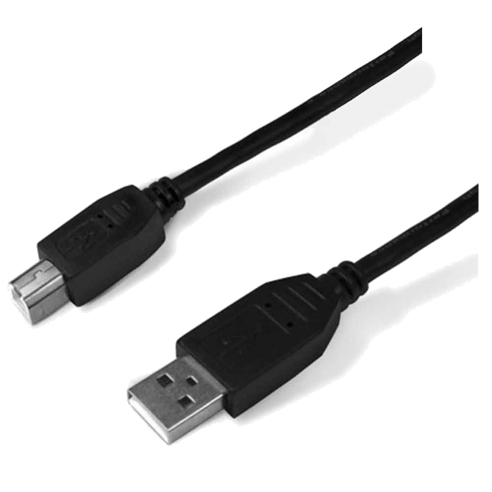 Кабель USB AM - USB BM Интерфейсный кабель, SVC, AB0150-P, A-B, Hi-Speed USB 2.0, 30В, Чёрный, Пол. пакет, 1.5 м