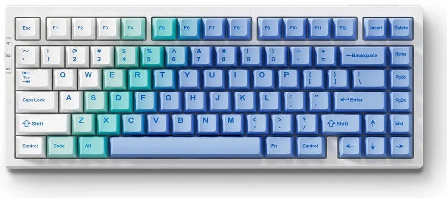 Клавиатура MCHOSE G75 PRO, Arctic Snow, Matcha Latte Switch V2, 80keys, EN, 8000mAh, Wireless