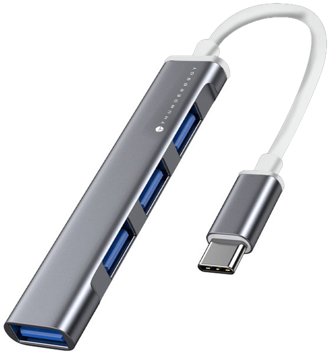 Расширитель TypeC - USB 3.0 Hub Thunderobot C809, 4-порт, 0,1м