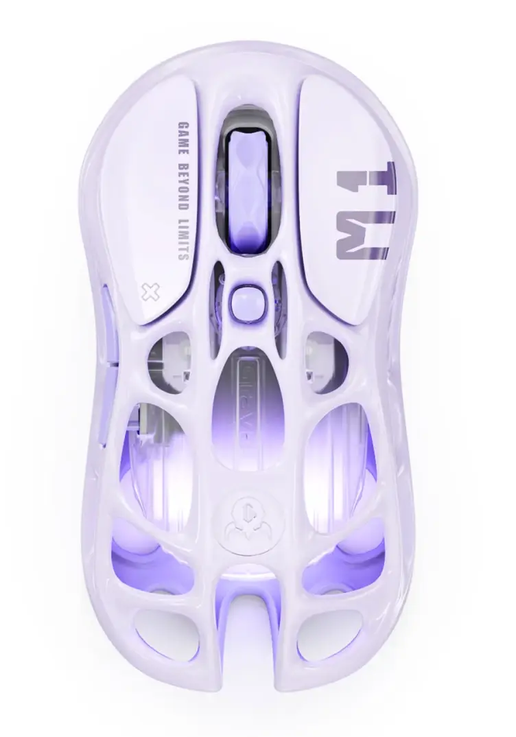 Мышь беспроводная/проводная GravaStar M1 PRO [GRAVASTAR M1 PRO_PL] фиолетовый/ 26000 dpi/ Частота опроса:1000 Гц, 4000 Гц/ 650 IPS/ 6972448924306