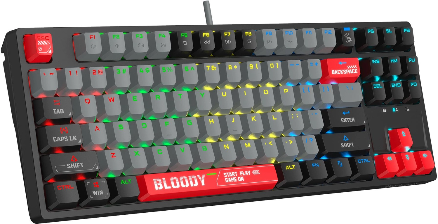 Клавиатра игровая Bloody S87 RED