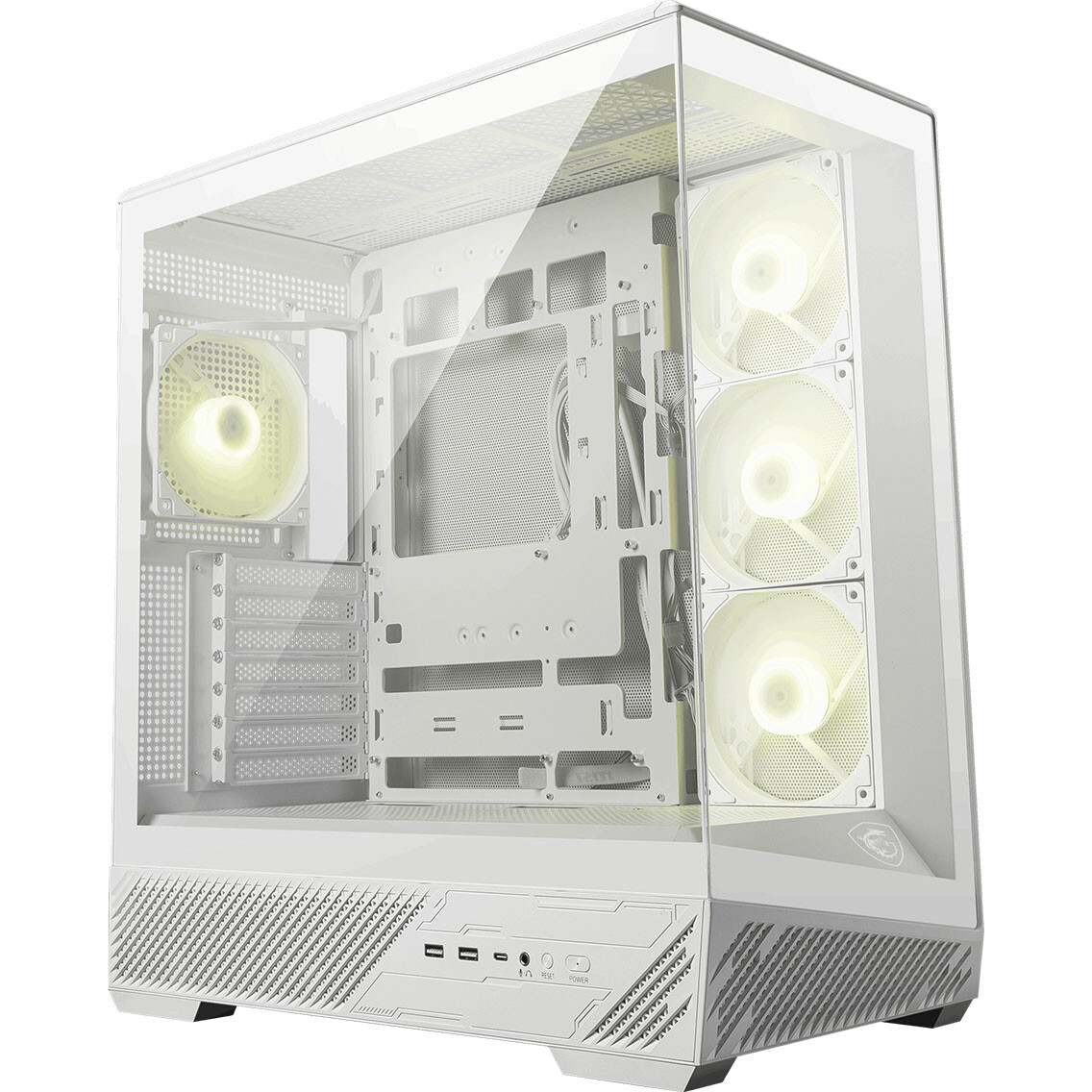 Компьютерный корпус MSI MAG PANO 130R PZ WHITE ATX/mATX/ITX, Back-connect:ATX/mATX Type-C Белый