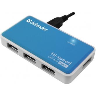 Расширитель USB Defender Quadro Power USB2.0, 4 порта HUB, блок питания 2A