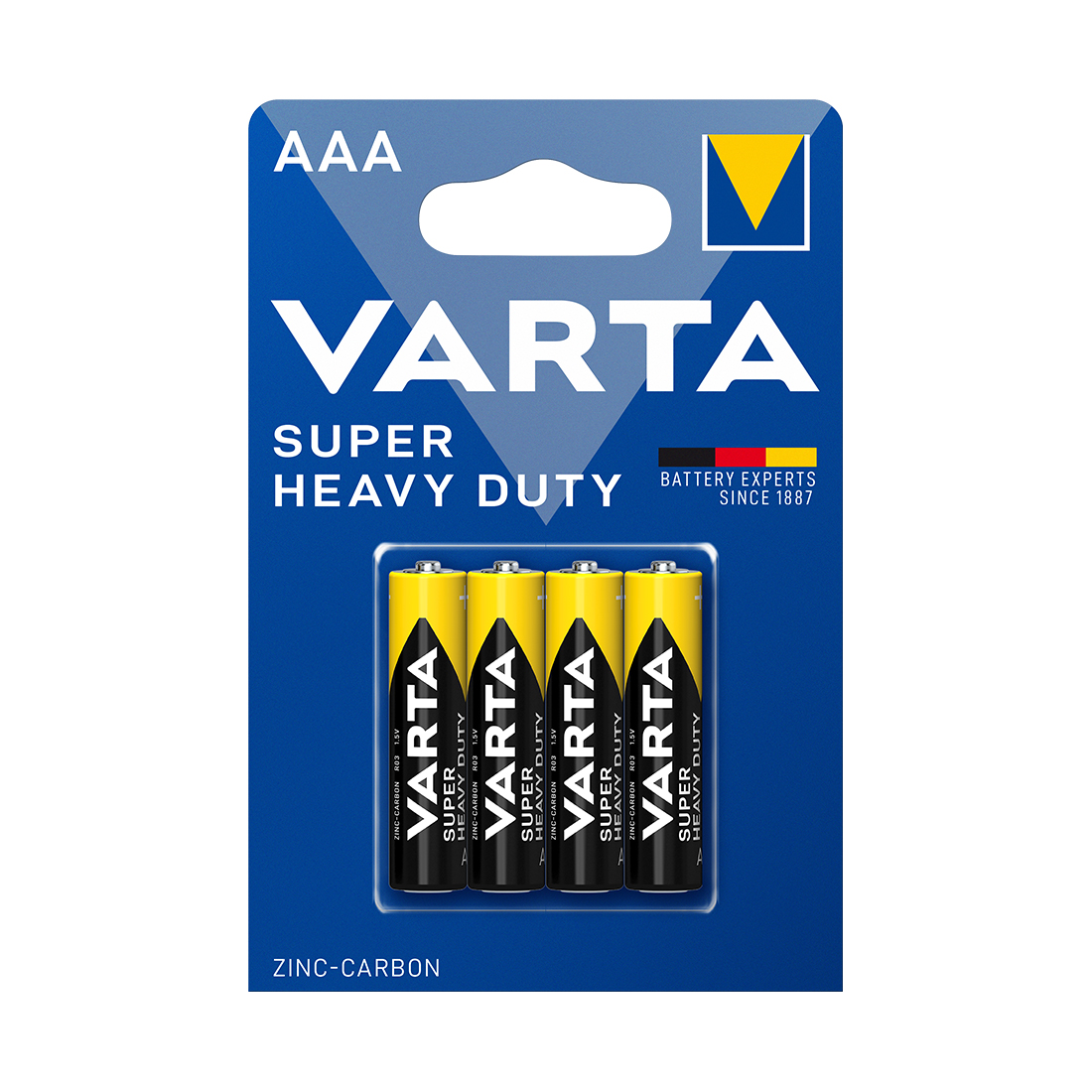 Батарейка VARTA, R03P Superlife (Super Heavy Duty) , AAA, 1.5 V, 4 шт., в блистере