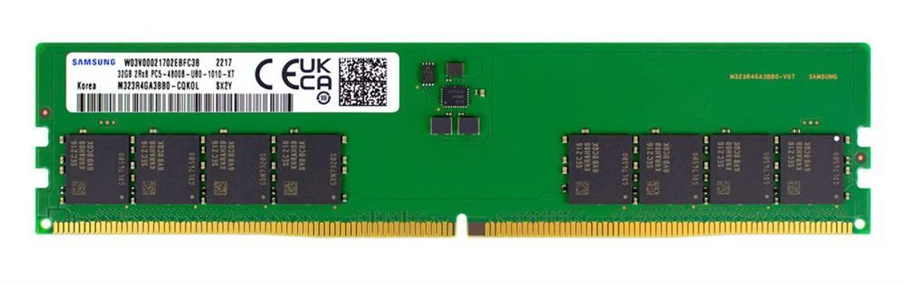 32 GB DDR5 4800MHz Samsung UDIMM, 1.1V, SR M323R4GA3BB0-CQKOD