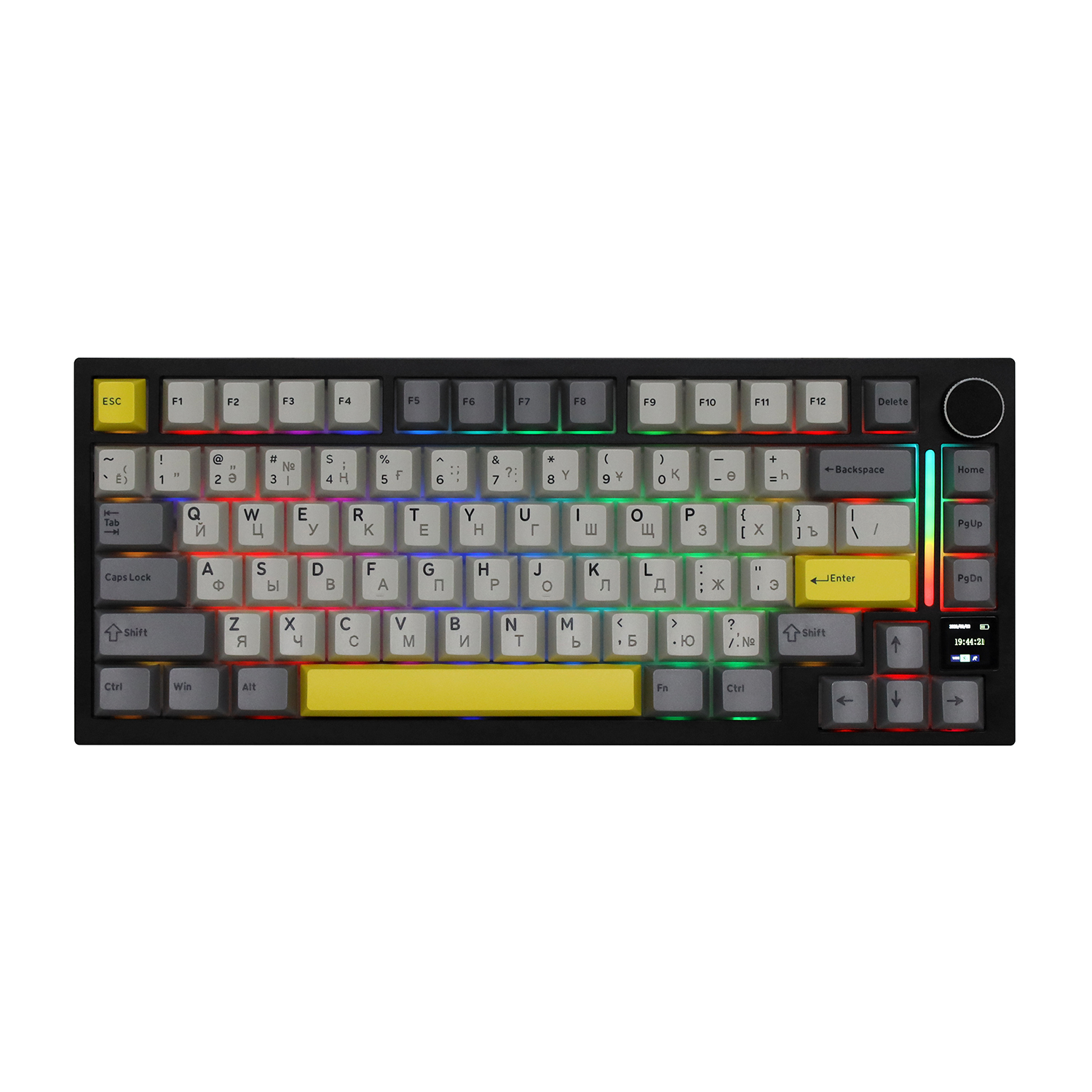 Клавиатура Attack Shark X820Ultra Dark Warrior, Mechanical, 80 keys, 2.4/BT/USB-C, EN, 4000mAh
