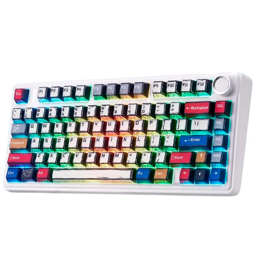 Клавиатура AULA F75, Сomics, mechanical, Reaper switch, 80 keys EN/RU/KZ, 2.4/BT/cable,