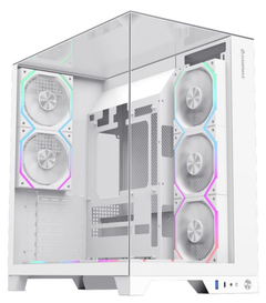 Корпус Gamemax, Infinity Pro WH, 14100903091, Mid Tower, ATX/m-ATX/ITX, USB 3.0*1/ Type-C*1/ HD Audio, 5*120мм ARGB вентиляторы, Высота процессорного 