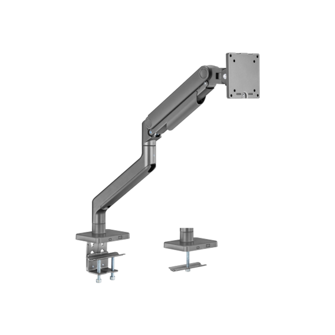 Настольный кронштейн с газлифтом, Brateck, LDT74-C012, для мониторов 17"-49", Нагрузка 2-20 кг., Наклон +50°~- 20°, Поворот +/- 90°, Вращение монитора