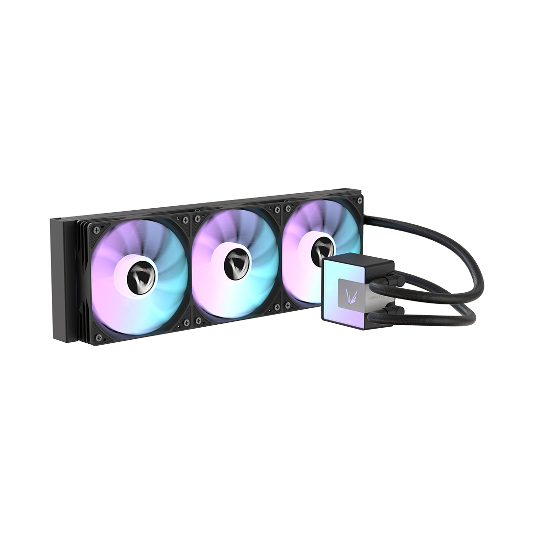 Кулер с водяным охлаждением, Formula V, ICE JET GLOW 360 BK, Intel 1851/1700/1200/115х и AMD AM5/AM4/, TDP 300W, 3*120мм ARGB, 800-1800 RPM±10%, 81.5C