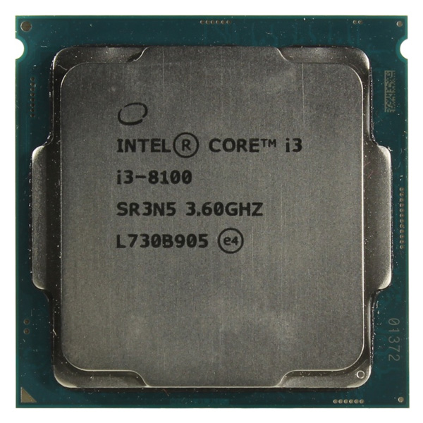 Процессор S-1151 Intel Core i3 8100 TRAY <3.6 GHz, Quard Core, 6 MB Cache, 8 GT/s DMI3, Graphics 350