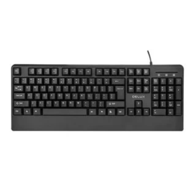 Клавиатура, Delux, DLK-6010UB, USB, Анг/Рус/Каз, Чёрный