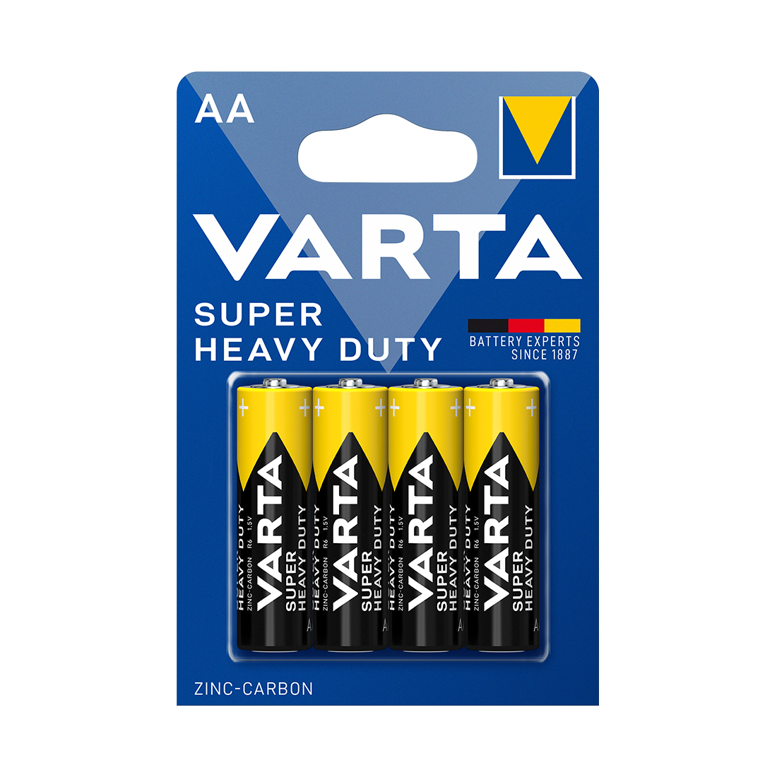 Батарейка, VARTA, R6P Superlife, AA, 1.5V, 4 шт., Блистер