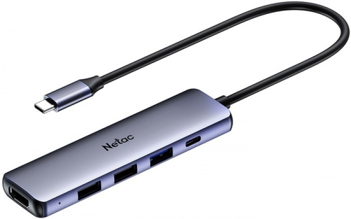 Расширитель USB Netac WF13 HUB серый