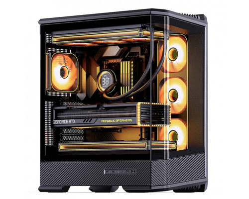 Компьютерный корпус, Jonsbo, D400 Black, Mid-Tower, ATX/M-ATX/m-ITX, Type-C*1/USB3.0*2, Audio+Mic, Высота процессорного кулера до 169 мм, Длина VGA до