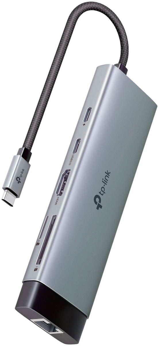 Переходник USB Type-C концентратор 9 в 1 Tp-Link UH9120C (HDMI 4K@60 Гц , RJ-45 Ethernet 1 Гбит/с, слоты SD и microSD UHS-I,  порт USB-C с поддержкой 