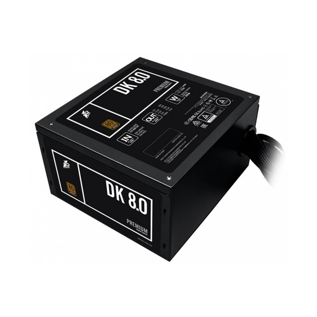 Блок питания ATX 1STPLAYER, DK PREMIUM PS-800AX, 800W, ATX, APFC, BRONZE, 20+4pin, 2*4+4pin, 6*Sata, 3*Molex, 4*PCI-E 6+2pin, Вентилятор 12см, 140x150