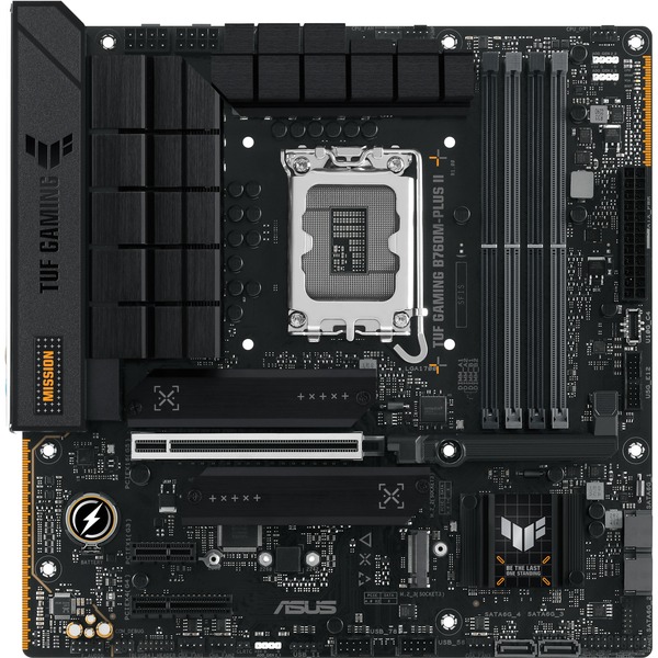 Мат.плата ASUS TUF GAMING B760M-PLUS WIFI II, LGA1700 4xDDR5 4xSATA3 3xM.2 RAID HDMI DP mATX