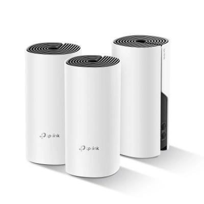 Домашняя Mesh Wi-Fi система GbE AC1200 Tp-Link Deco S4 (3 устройства) <Бесшовный роуминг, 867Mbps 5Ghz + 300Mbps 2.4Ghz, 802.11ac/a/b/g/n, 2 гигабитны