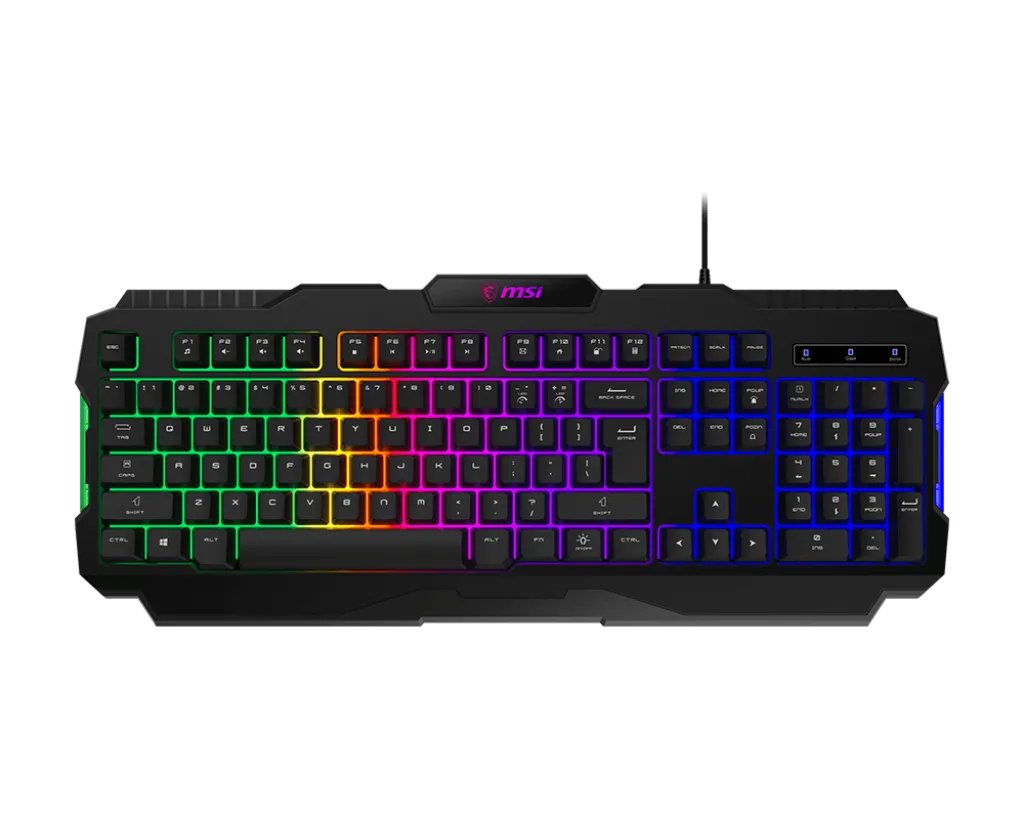 Игровая Клавиатура MSI FORGE GK100 RU, USB 2.0 104кл Мембрана кабель 1,5м