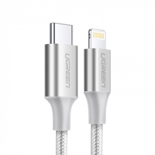 Кабель Partner USB2.0, USB type-C - lightning, 1м, серый