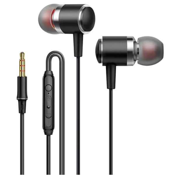 Наушник VIDVIE HS606S, вакуум, 125см, микроф, красный