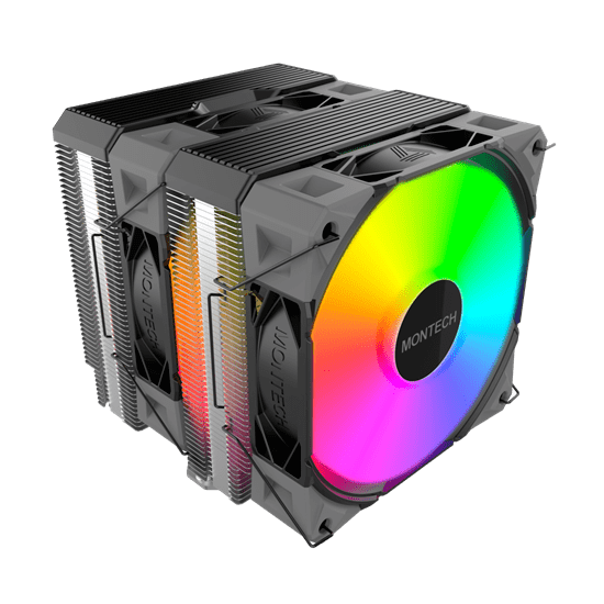 Вентилятор для процессора Montech NX600 ARGB (B) TDP 260W 4-pin 1851/1700/1200/115X/AM5/AM4 Black