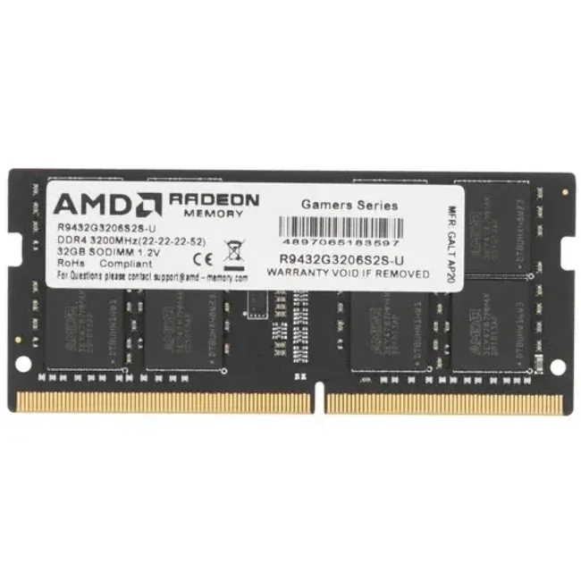 SODIMM DDR4 32Gb DDR4 3200MHz AMD Radeon R7 Performance Series R9432G3206S2S-U Retail