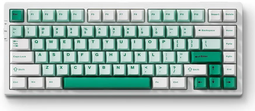 Клавиатура MCHOSE G75 PRO, Green, Matcha Latte Switch V2, 80keys, EN, 8000mAh, Wireless