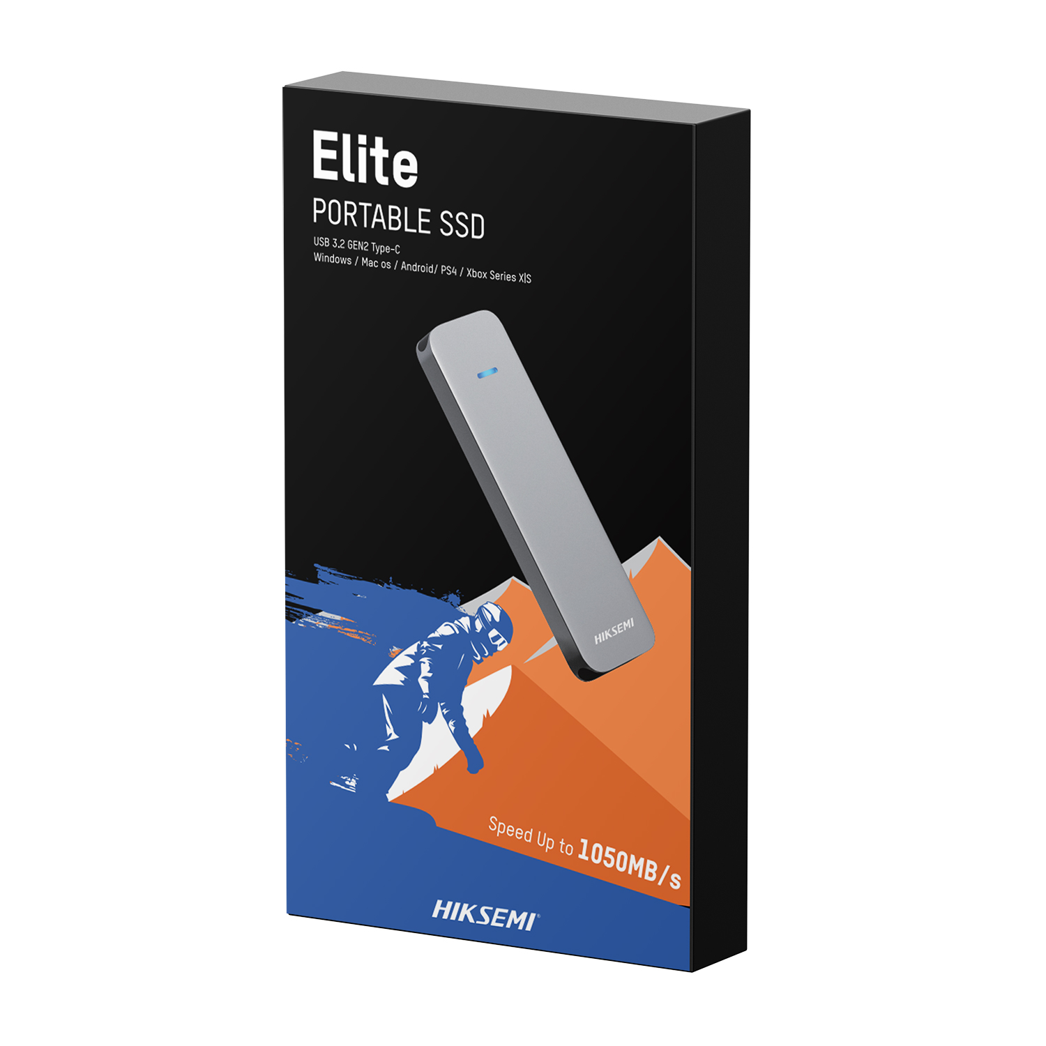 Внешний SSD 1 000 Gb HikSemi, HS-ESSD-Elite 1T, 1000GB, grey ,SSD USB 1 TB USB 3.2