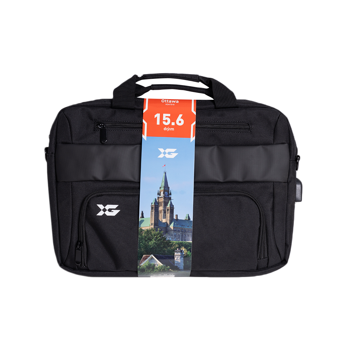 Сумка для ноутбука, XG, Ottawa 15.6" (XGA7919), 15.6", Лёгкая, Усиленные ручки, Внешнее отделение на молнии, Органайзер, 2 внутренних отделения, карма