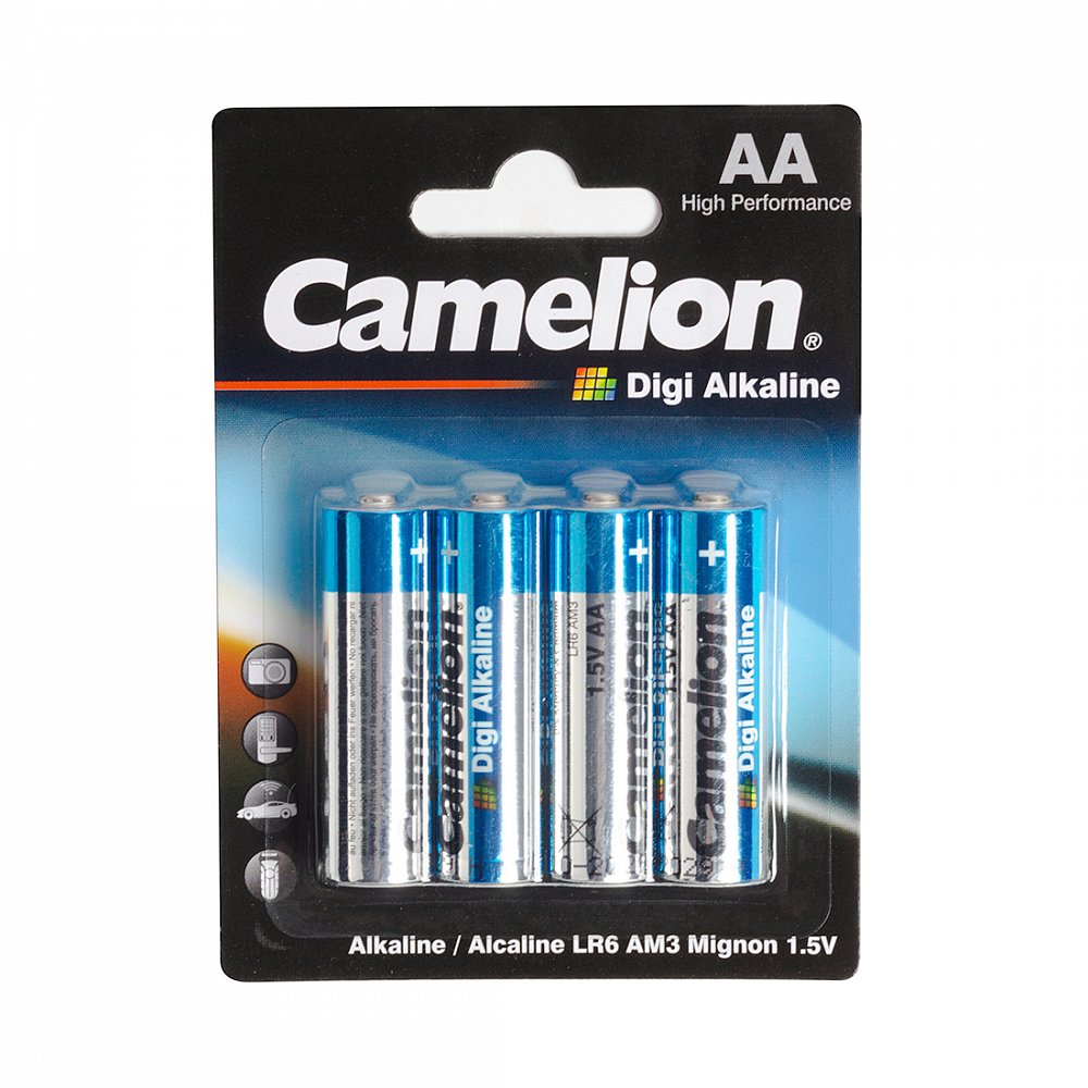 Батарейка, CAMELION, LR6-BP4DG, Digi Alkaline, AA, 1,5V, 2800mAh, 4 шт,, Блистер