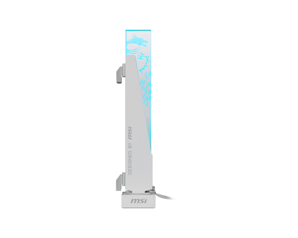 Вертикальный ARGB держатель Видеокарты MSI MPG ARGB GRAPHICS CARD STAND 3-pin ARGB White