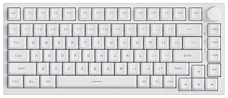 Клавиатура Ajazz, AK820/White/BLUE, AK820, Игровая, Механическая, 75%, BLUE Switches, USB, Анг/Рус, White