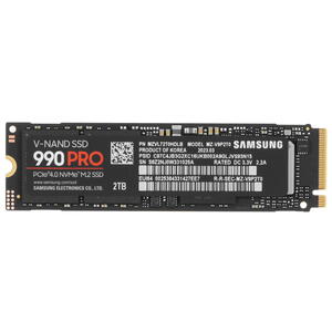 2 000 GB SSD Samsung 990 PRO M.2 PCIe 4.0HS R7450Mb/s W6900MB/s MZ-V9P2T0CW