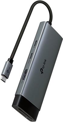 Переходник USB Type-C концентратор 7 в 1 Tp-Link UH7020C (HDMI 4K@60 Гц ,слоты SD и microSD UHS-I, порт USB-C с поддержкой 100 Вт Power Delivery, 1 × 