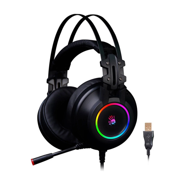 Наушники+микрофон игровые Bloody G528 <HIFI, 7.1, 20Hz-20kHz, 32 Om, 100dB (1KHz), 2m>