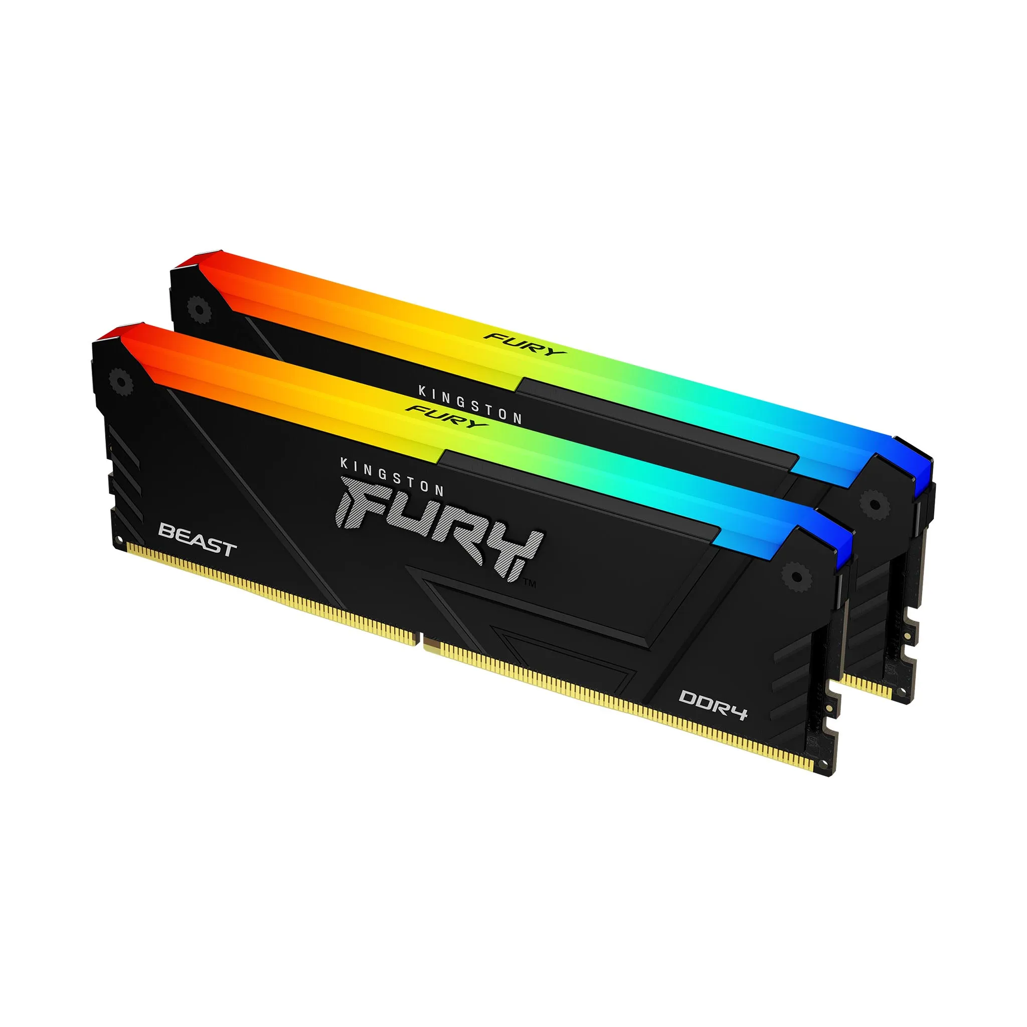 DDR4 Kingston 64 Gb KIT Fury Beast RGB, KF432C16BB2AK2/64, DDR4, 64 GB ,DIMM kit <3200MHz> (2x32GB)