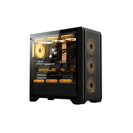 Компьютерный корпус, Formula V, Crystal Z9 Floe Black, ATX/micro ATX, USB Type C/2*3.0, HD-Audio, Кулер 7*120мм Floe ARPW, Высота процессорного кулера