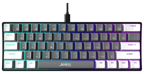 Клавиатура  KL 69    JEDEL  Беспроводная , Механическая   Серо - Черная