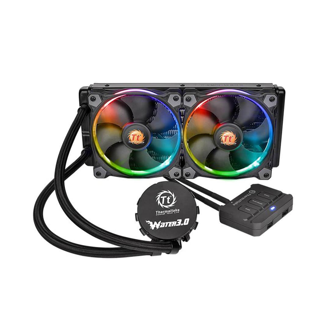 Кулер с водяным охлаждением, Thermaltake, Water 3.0 Riing RGB 240, CL-W107-PL12SW-A, Intel LGA 2066/2011-3/2011/1366/1156/1155/1151/1150 и AMD TR4/AM4