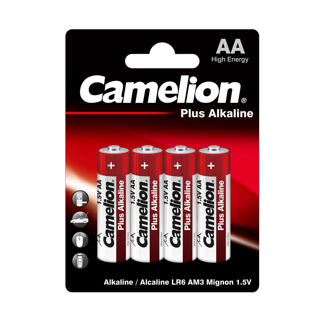 Батарейка, CAMELION, LR6-BP4, Digi Alkaline, AA, 1,5V, 2800mAh, 4 шт,, Блистер