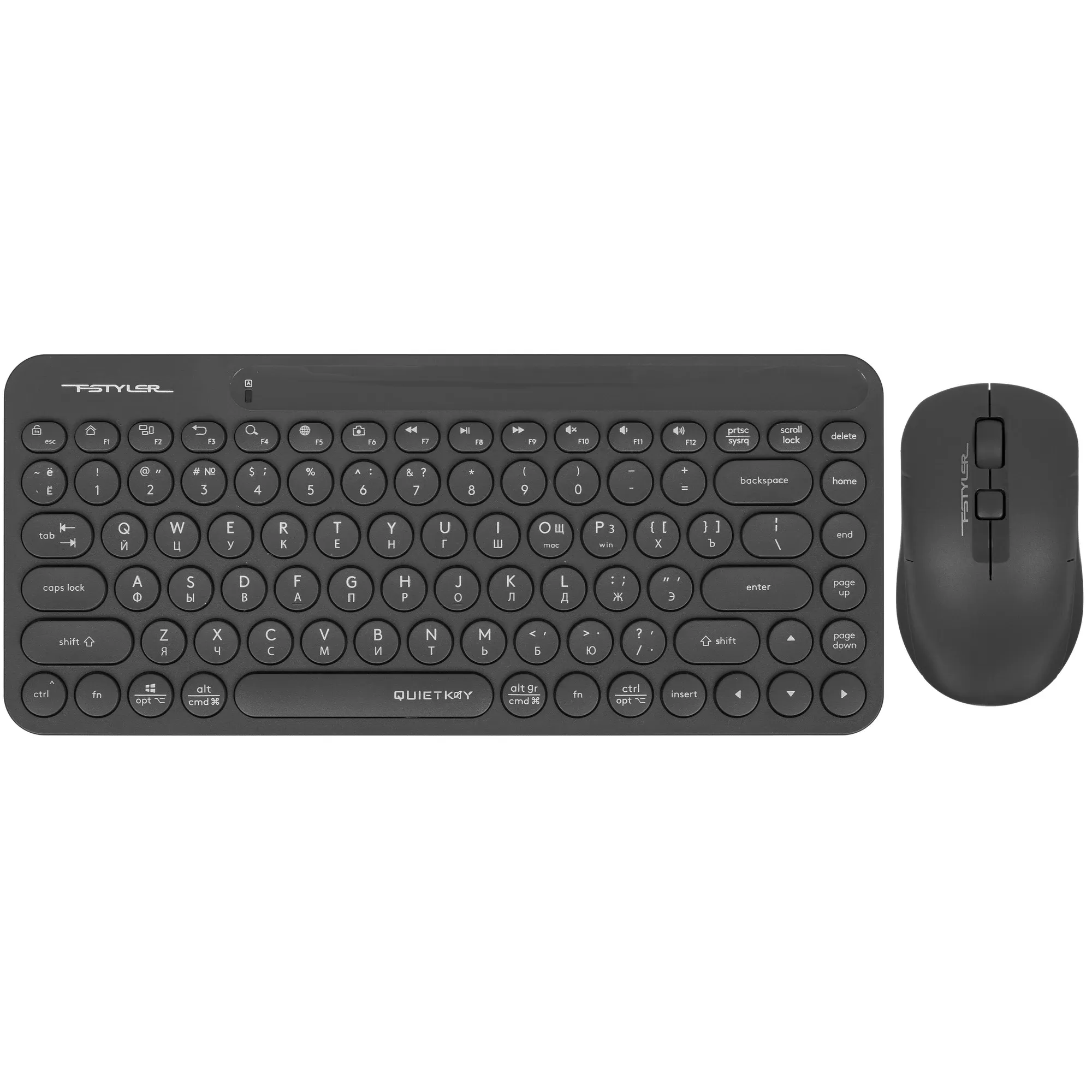 Клавиатура+мышь беспроводная A4tech Fstyler FG3200 Air 2 Grey